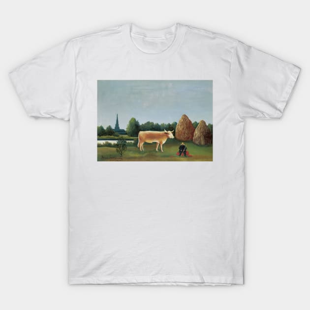 Scene in Bagneux on the Outskirts of Paris by Henri Rousseau T-Shirt by Classic Art Stall